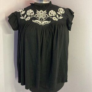 Knox Rose Embroidered Cotton Top, NWT, Size M